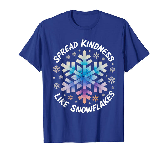 Christmas Snowflake Spread Kindness Like Snowflakes Winter T-Shirt
