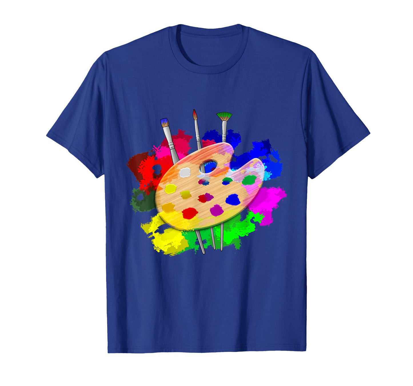 Artist Paint Palette and Brushes Art T-Shirt Small