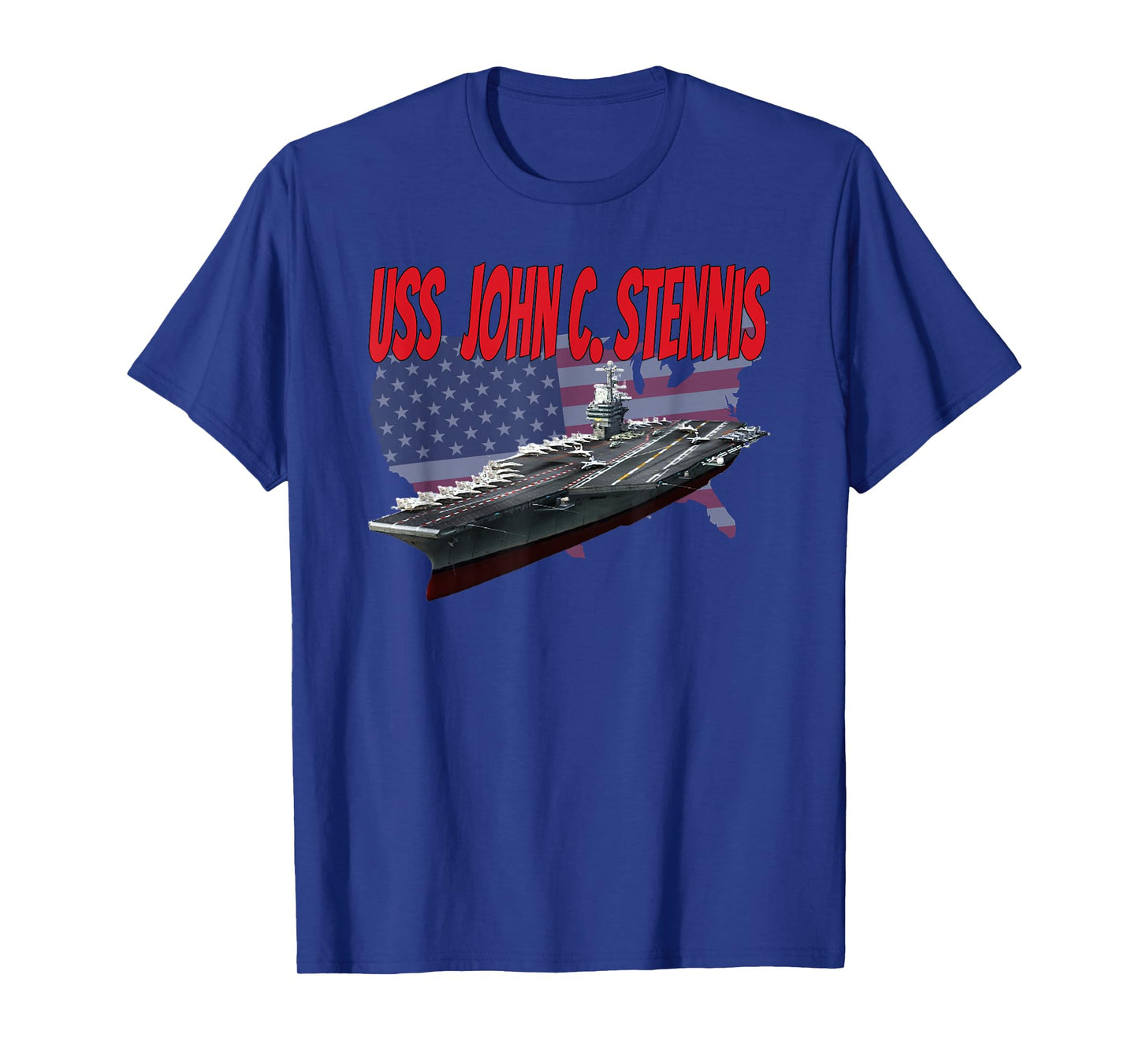 Aircraft Carrier USS John C. Stennis CVN-74 Grandpa Dad Son T-Shirt