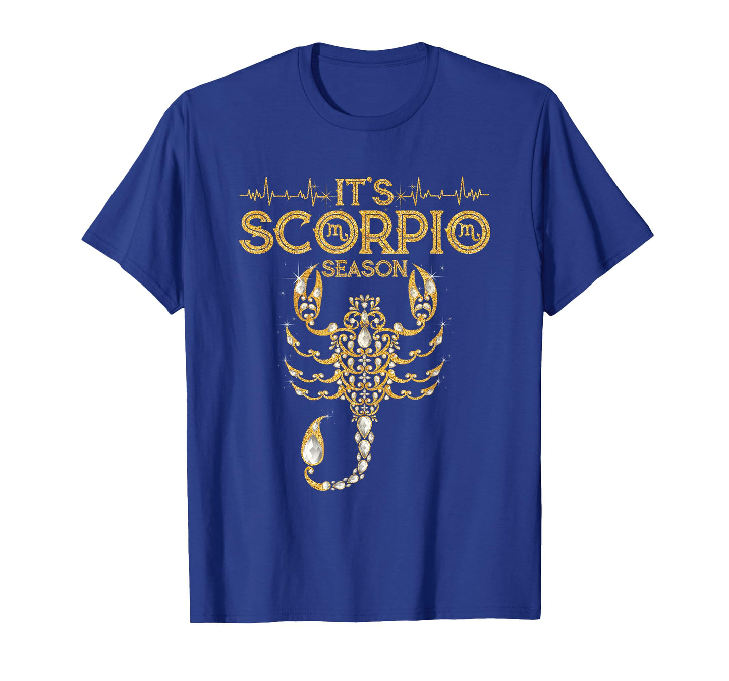 October November It's Scorpio Season Zodiac Sign Heartbeat T-Shirt
