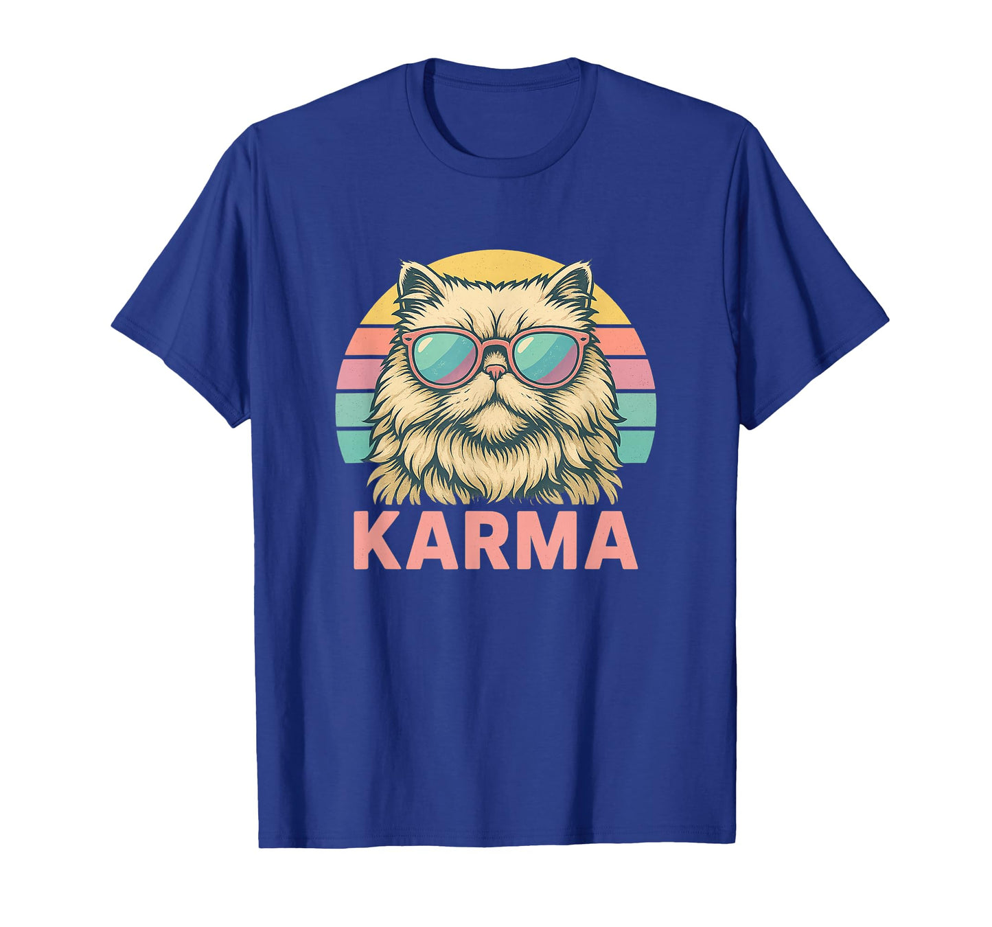 Vintage Retro Cat Music for Teens Girls Kids Women Men Karma T-Shirt