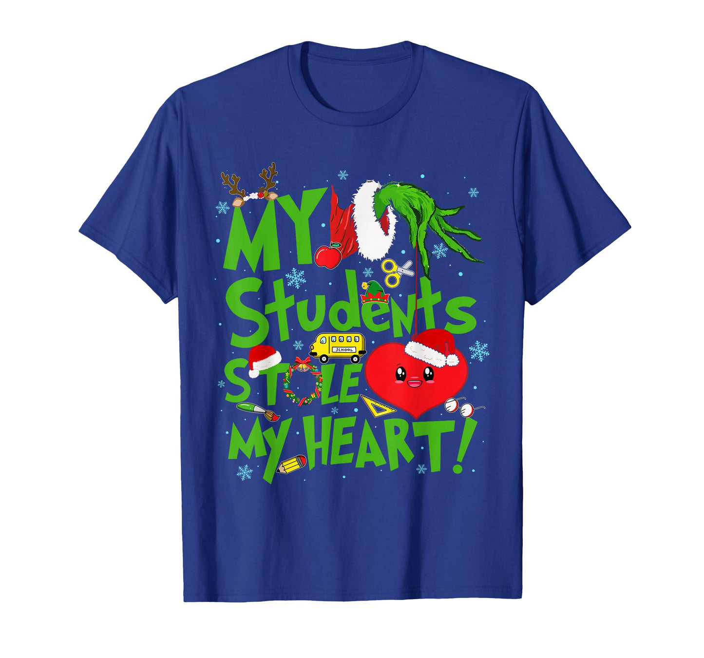 My Students Stole Teacher My Heart Holiday Merry Christmas T-Shirt