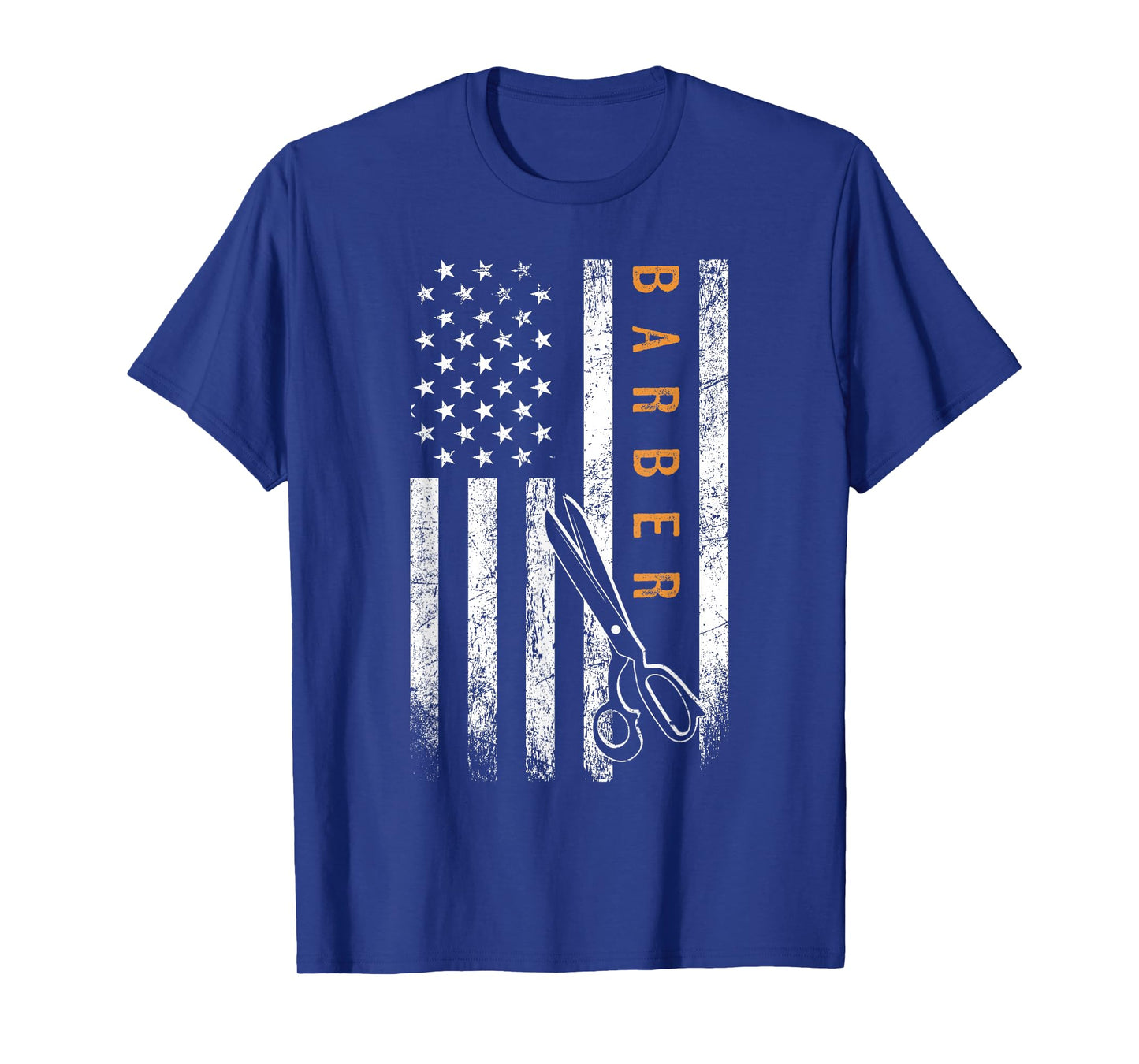 Barber American Flag Design Barbershop T-Shirt