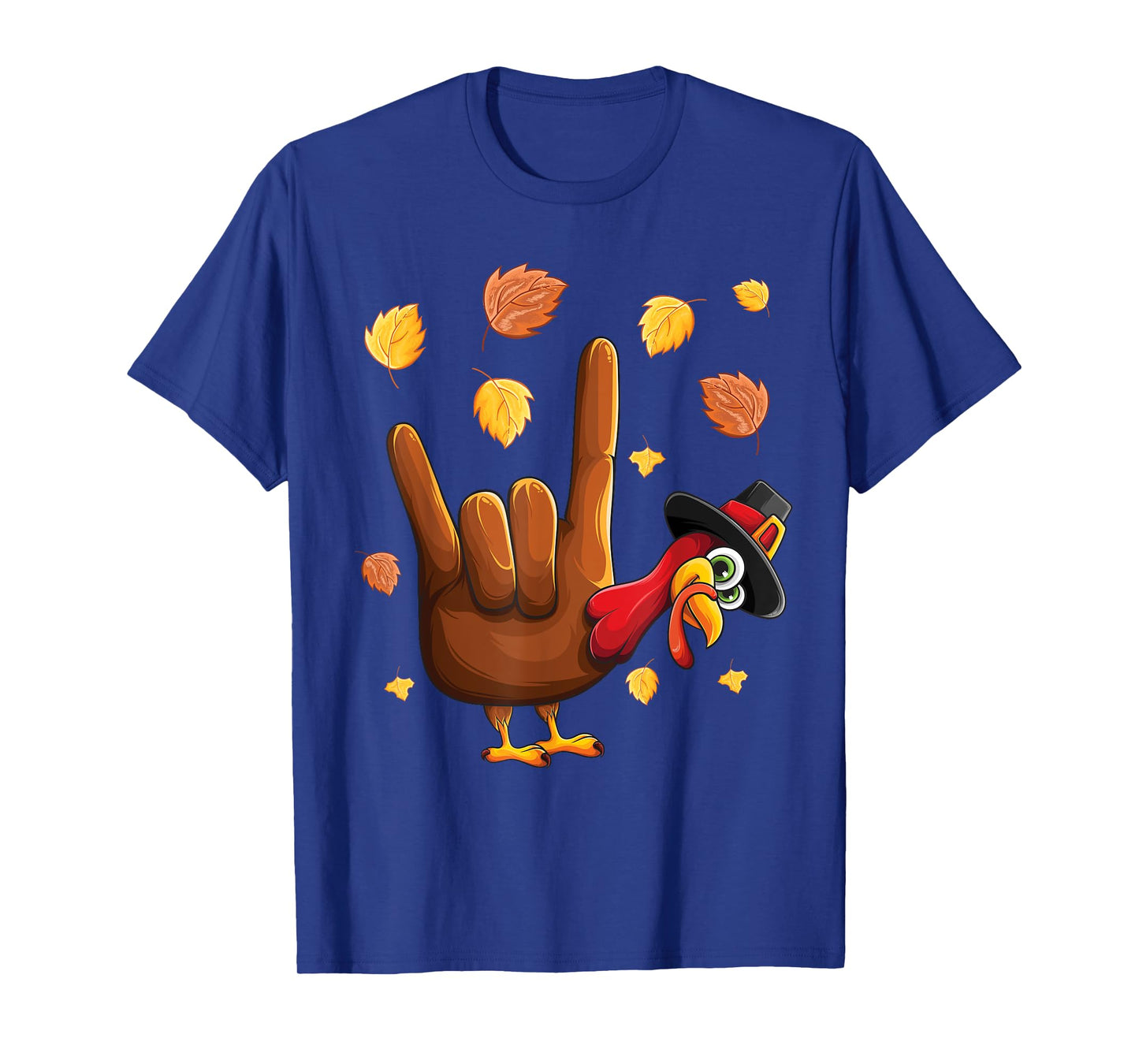 ASL Tukey American Sign Language I Love You Thanksgiving T-Shirt