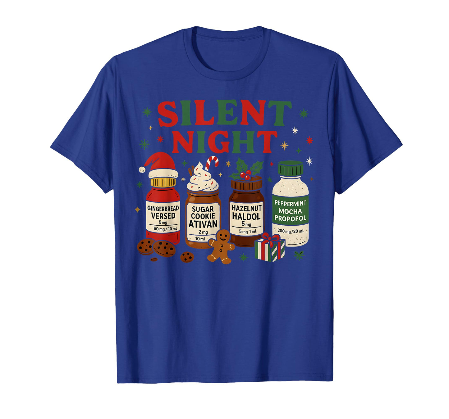 Silent Night Propofol ICU Nurse Funny Christmas Medical Xmas T-Shirt