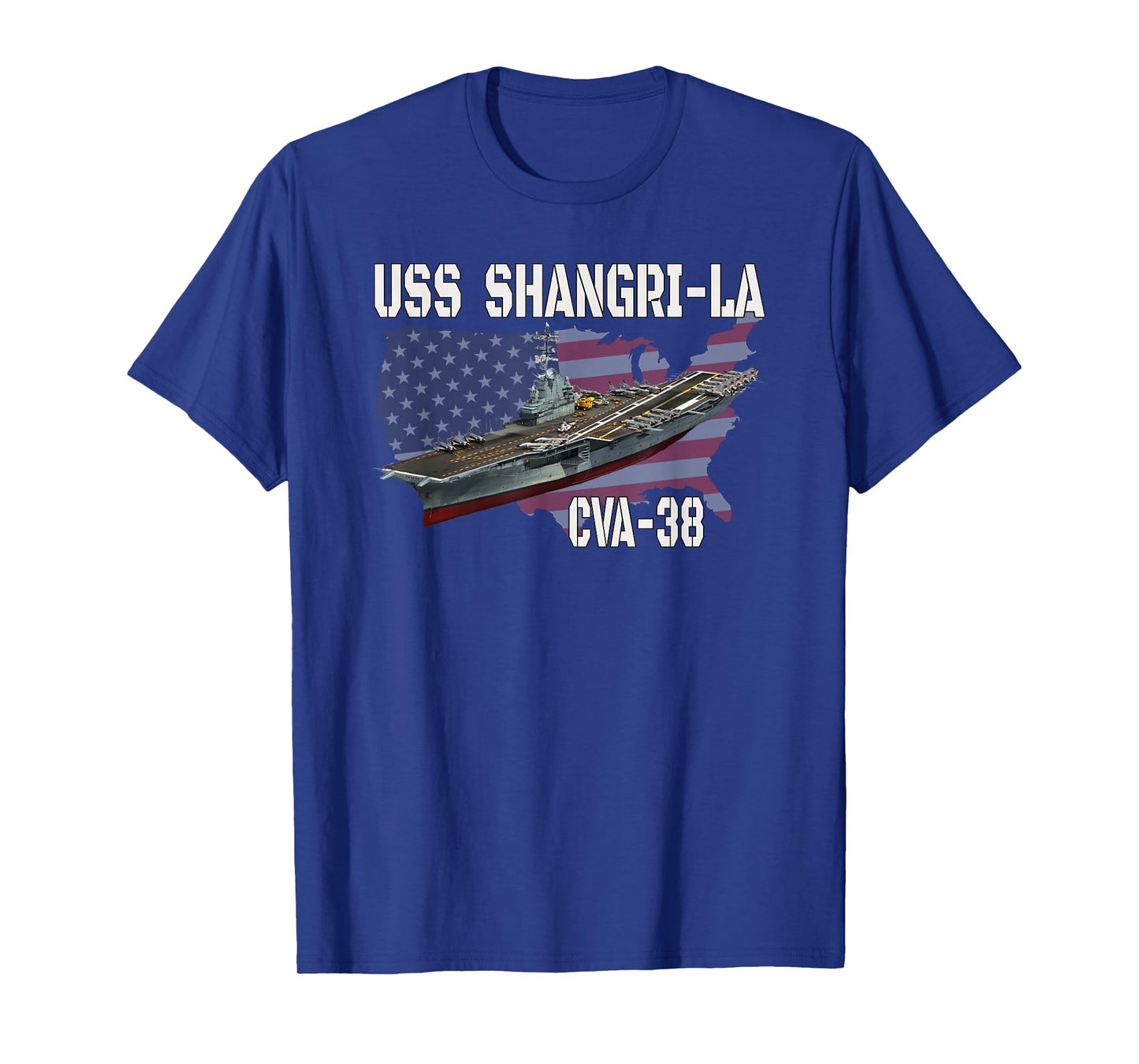 USS Shangri-La CVA-38 Aircraft Carrier Veterans Day Father's T-Shirt