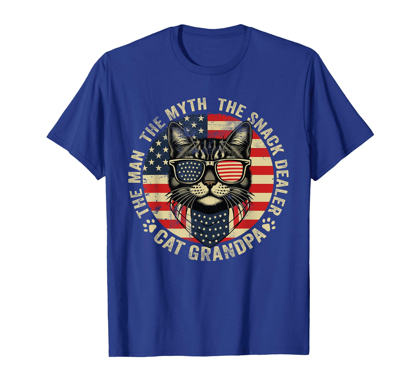 Cat Grandpa The Man The Myth The Snack Dealer Father's Day T-Shirt
