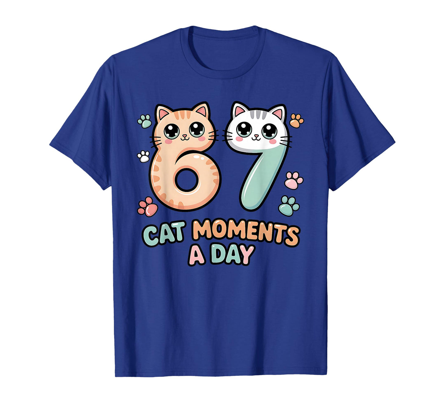 Kawaii Cat Six Seven Alpha Gen Slang 67 Cat Moments A Day T-Shirt