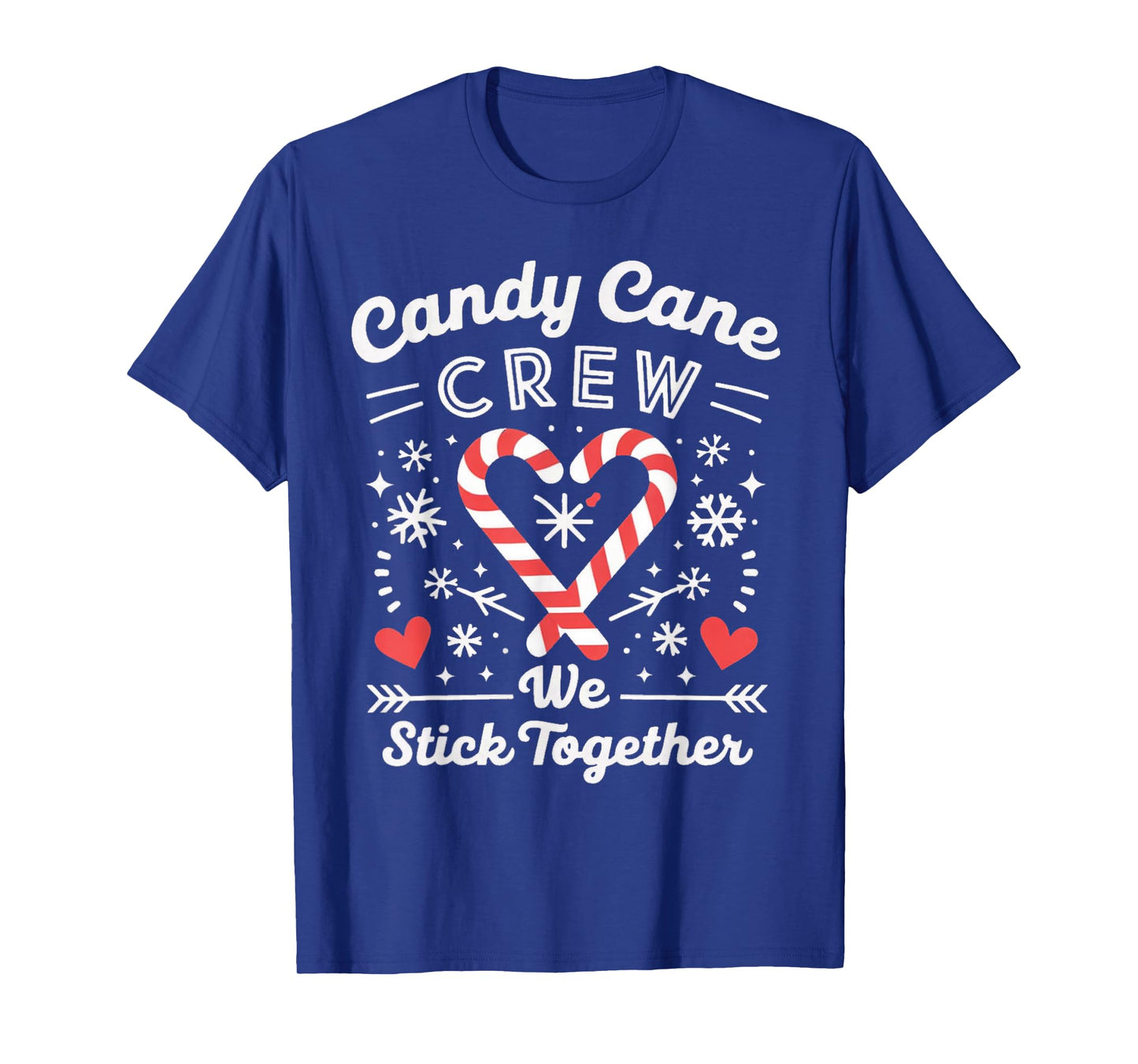 Christmas Candy Cane Heart Holiday Family Matching Pajama T-Shirt