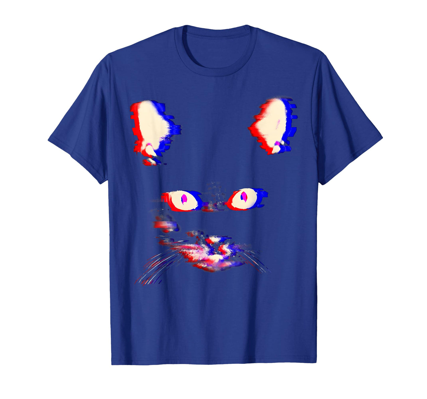 Trippy Psychedelic Cat Vaporwave Aesthetic Grunge Punk Art T-Shirt