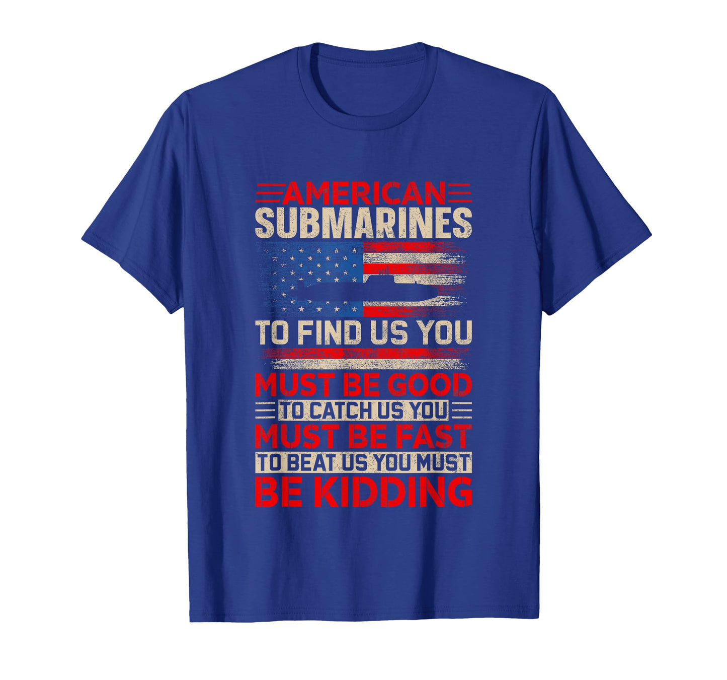 American Submarines Retro US Military Submarine Torpedo T-Shirt