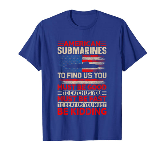 American Submarines Retro US Military Submarine Torpedo T-Shirt