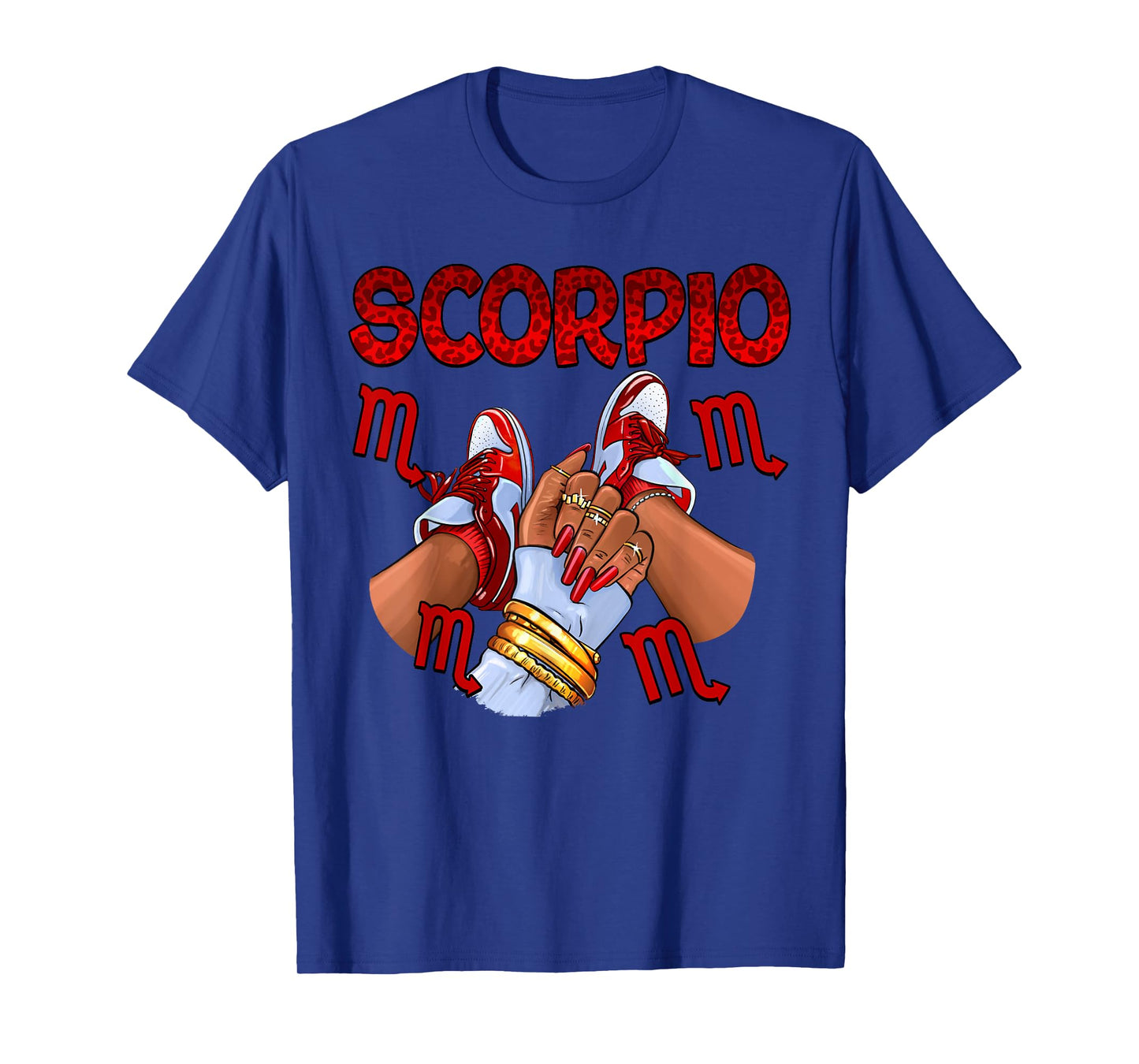 Scorpio Queen Birthday Women Sneakers Zodiac Sign Bday T-Shirt