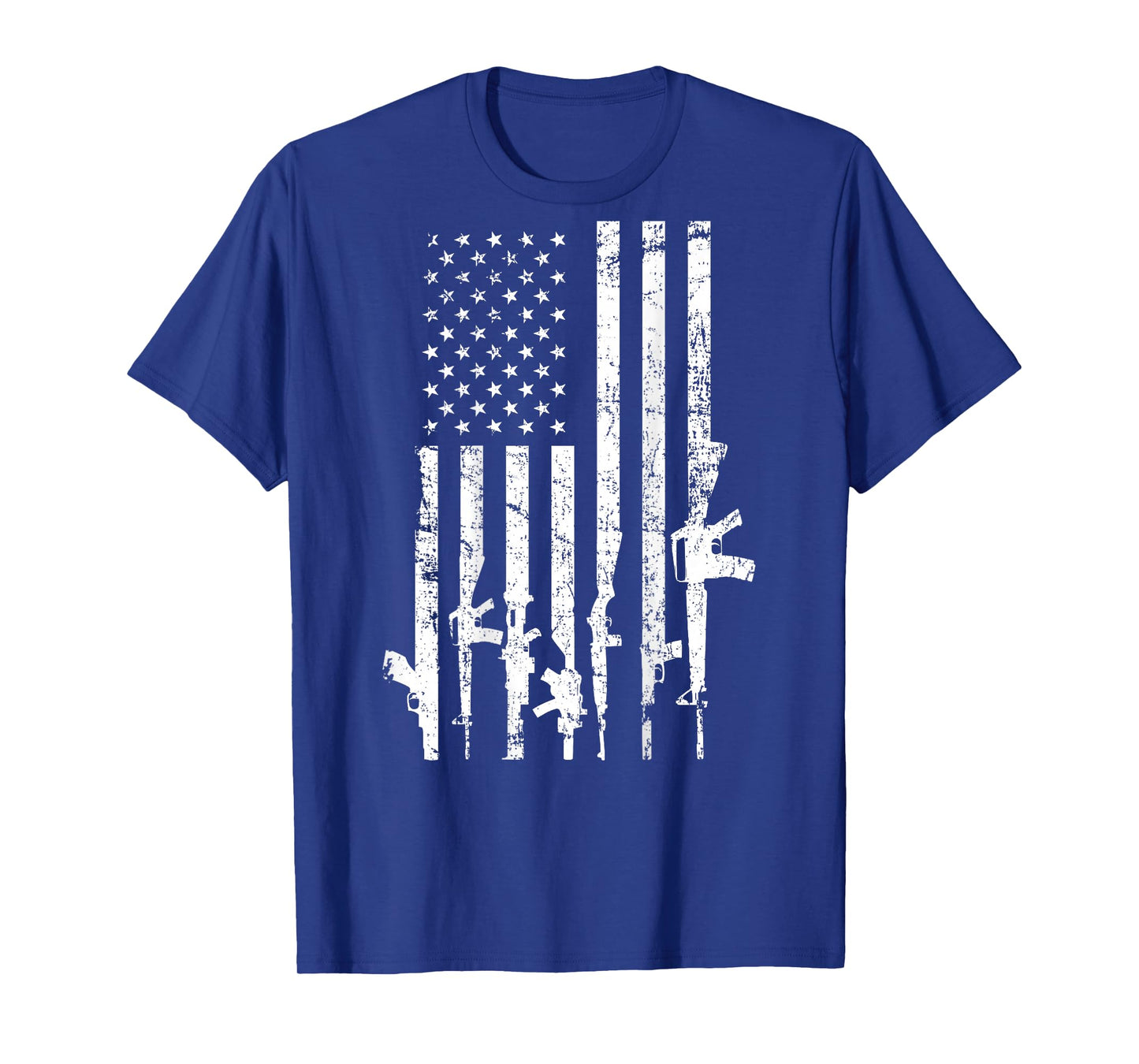 USA Distressed Flag Guns Pro Gun - 2nd Amendment - ON Back T-Shirt