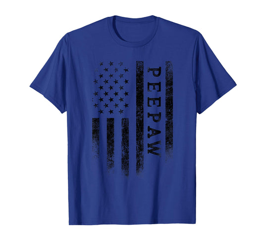 Peepaw Patriotic American USA Flag Father's Day Peepaw T-Shirt