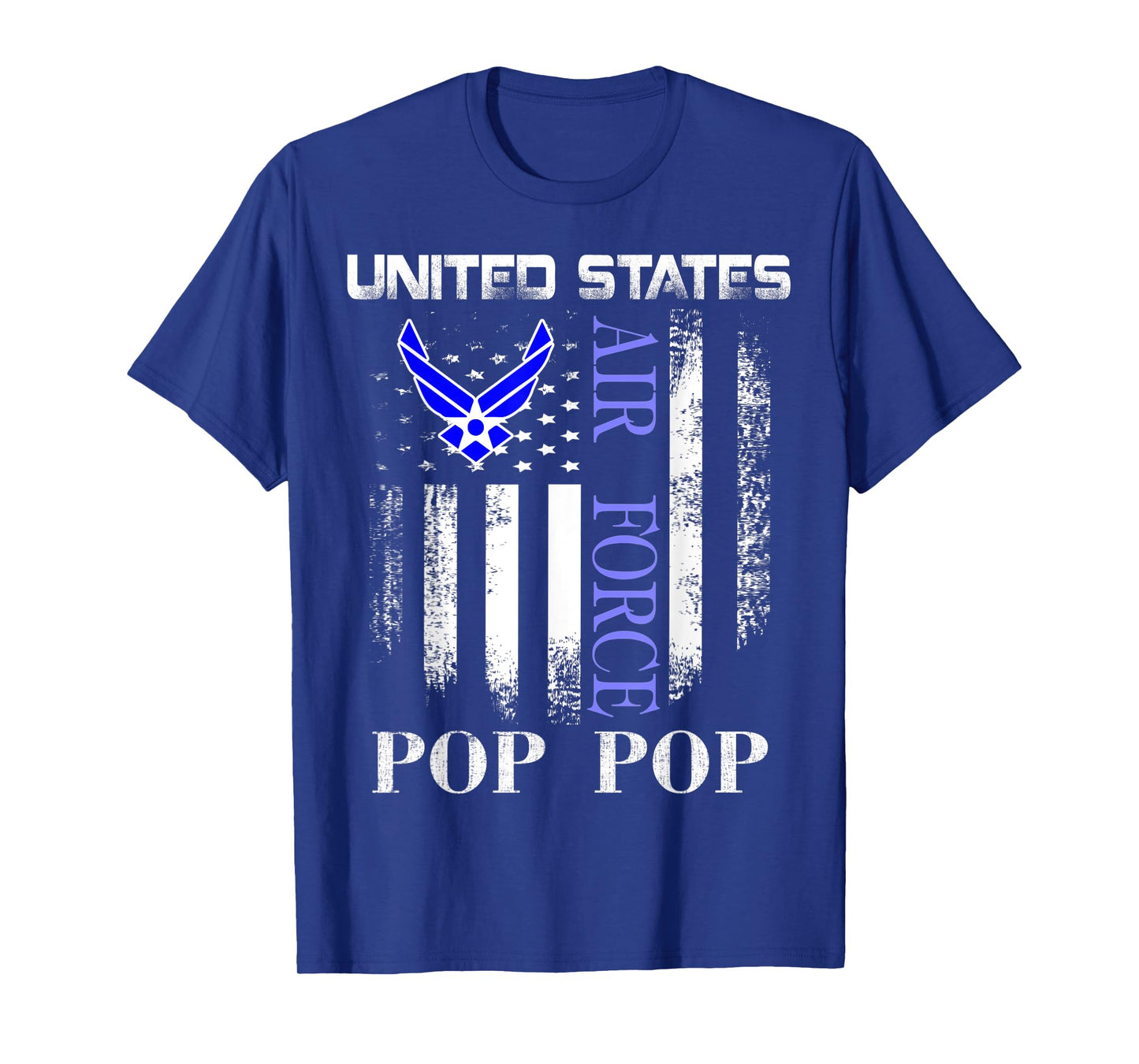 Vintage United States Air Force Pop Pop With American Flag T-Shirt