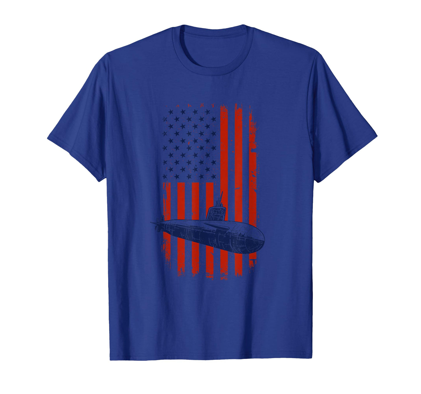 Patriotic Submarine American Flag Submariner Veteran Design T-Shirt