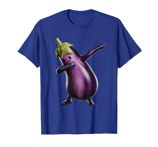 Eggplant Dabbing T-Shirt