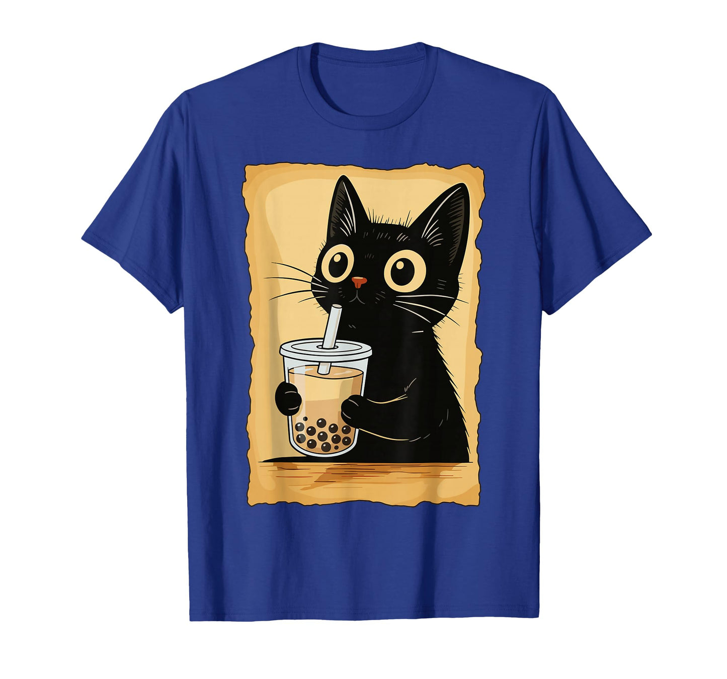 Kawaii Cat Driking Bubble Tea Cute Anime Kitty Slice T-Shirt