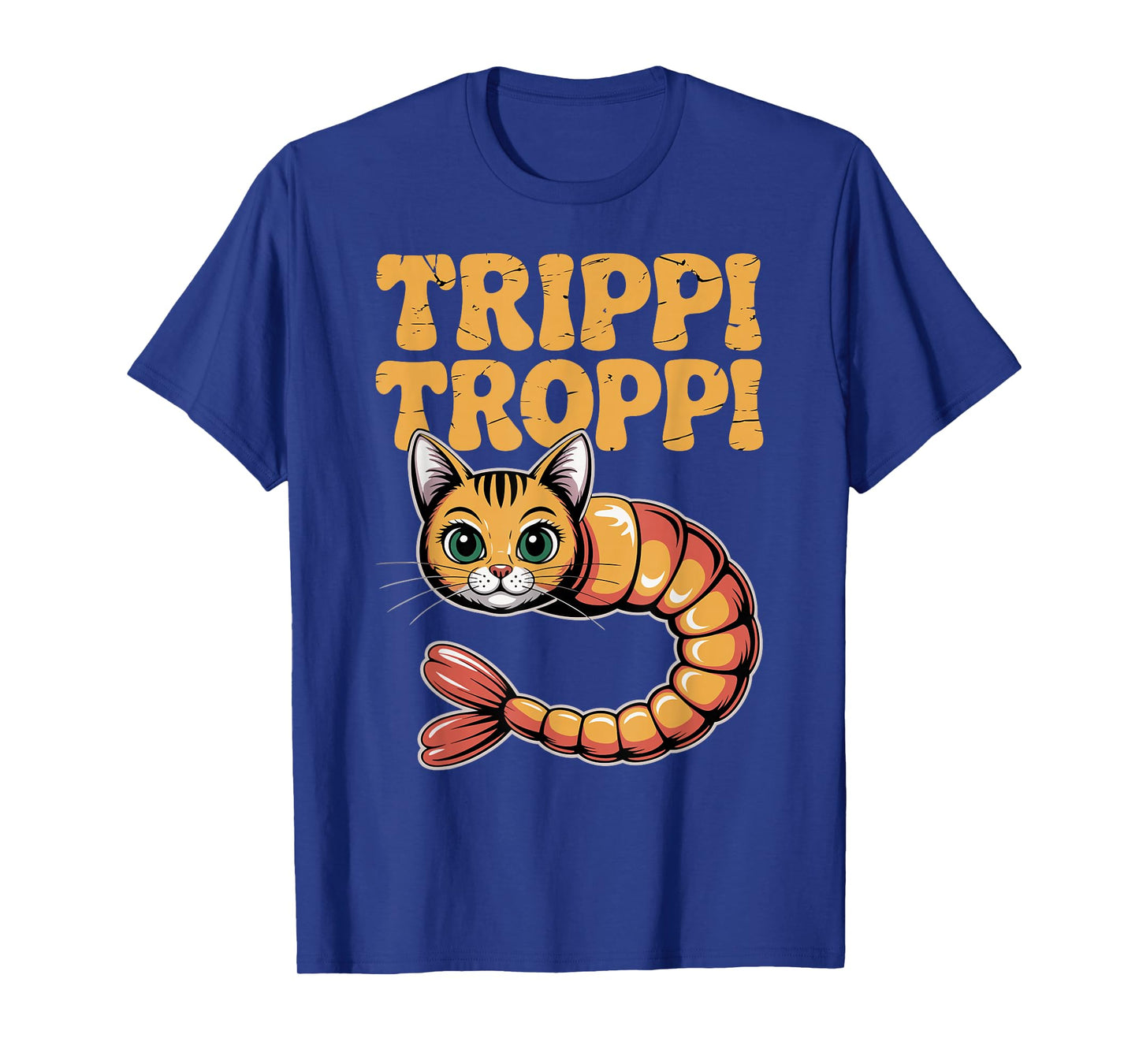 Trippi Troppi Shrimp Cat Italian Brainrot Retro 70s Meme T-Shirt