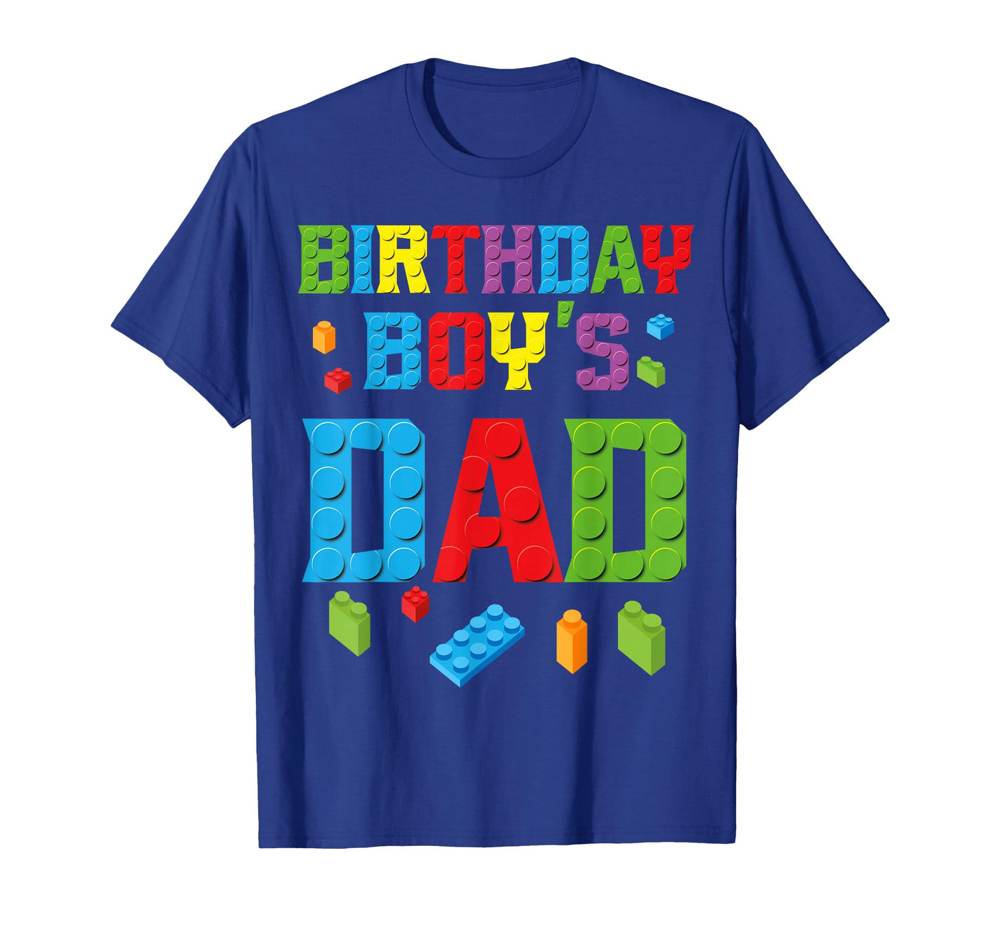 Master Builder Birthday Boy's Dad Building Bricks Blocks Men T-Shirt