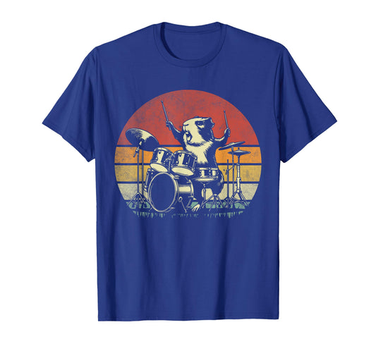 Guinea Pig Drummer Rock Drummer Guinea Pig Playing Drums T-Shirt