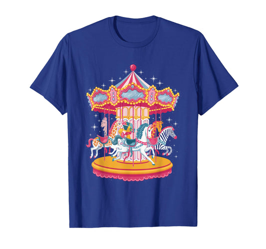 Horse Riding Carousel Rider Country Fair Carnival Fair T-Shirt