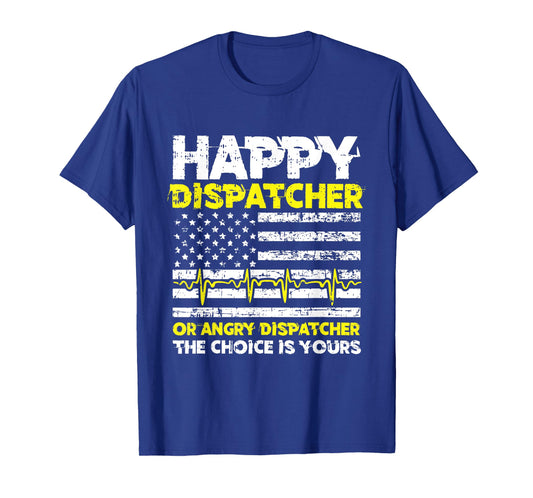 American Flag 911 Operator Dispatch-er Police Fire EMS Gift T-Shirt