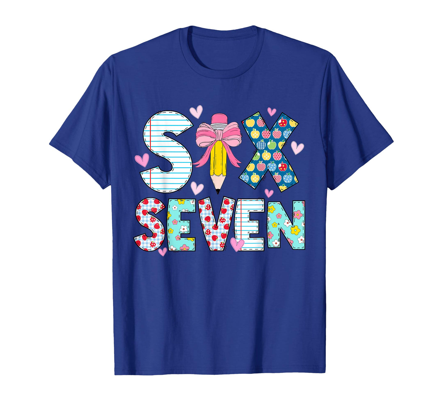 Six Seven Meme 67 Teacher Women Students Kids 6-7 Funny 6 7 T-Shirt