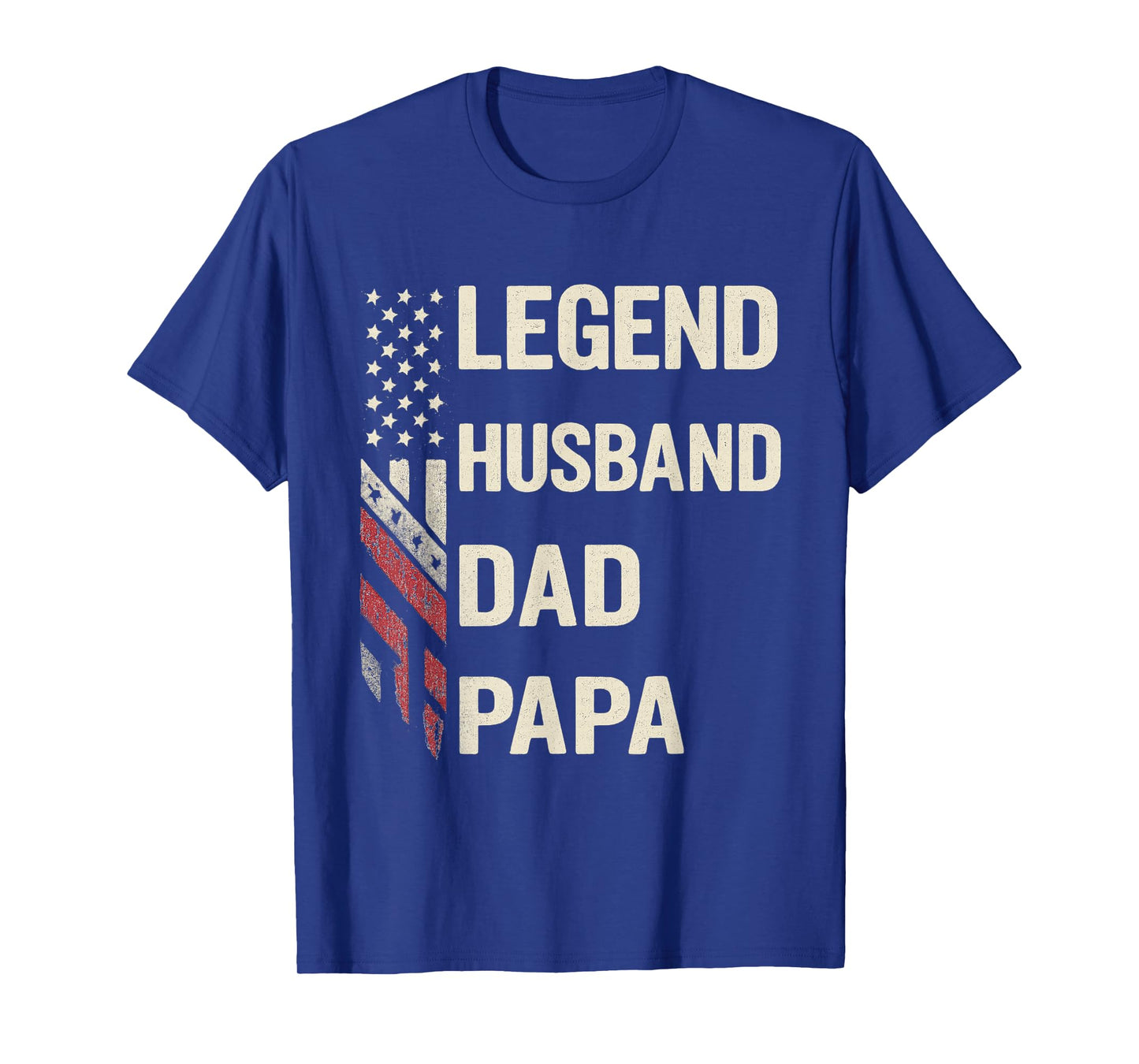 Legend Husband Dad Papa Vintage American Flag Fathers Day T-Shirt