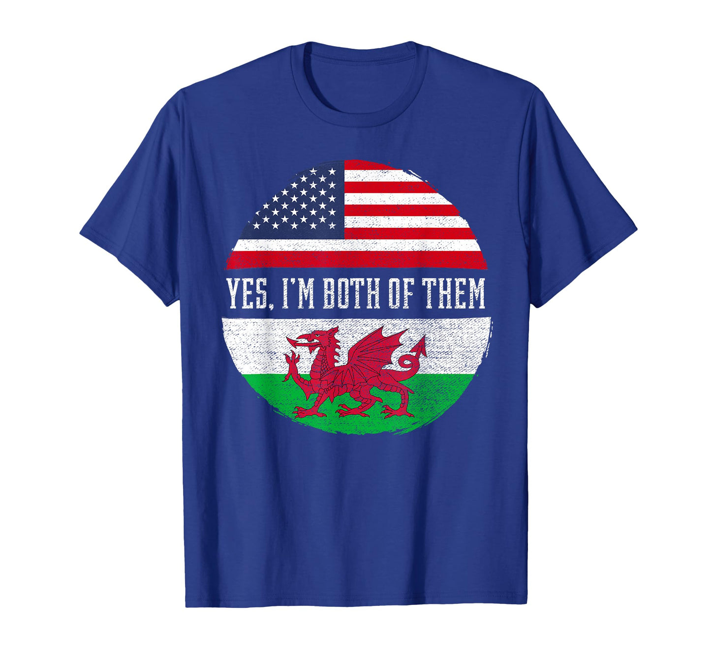 Half American Half Welsh USA Flag Wales Heritage DNA T-Shirt for Women Kids Men