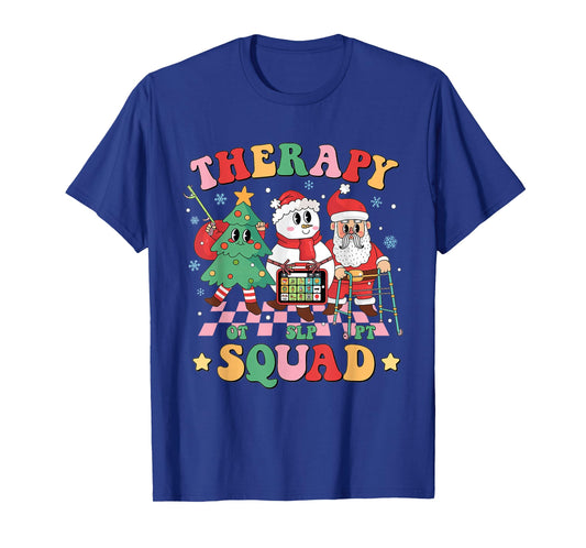 Christmas Therapy Squad SLP OT PT Therapy Team Santa Snow T-Shirt