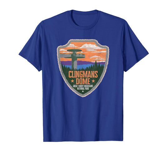 Clingmans Dome Great Smoky Mountains Park Vintage T-Shirt