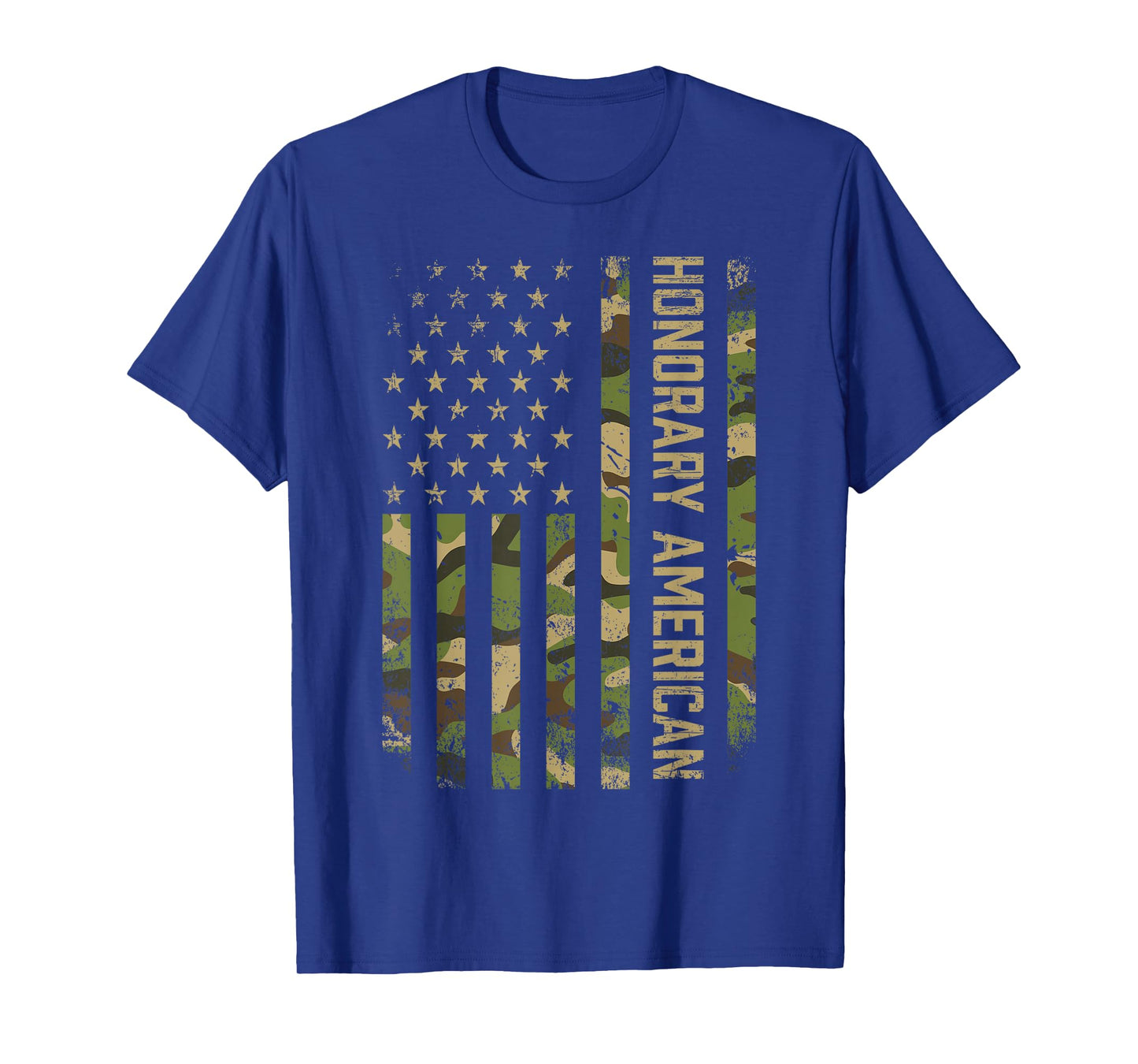 Honorary American Camo American Flag 4th Of July Expat T-Shirt