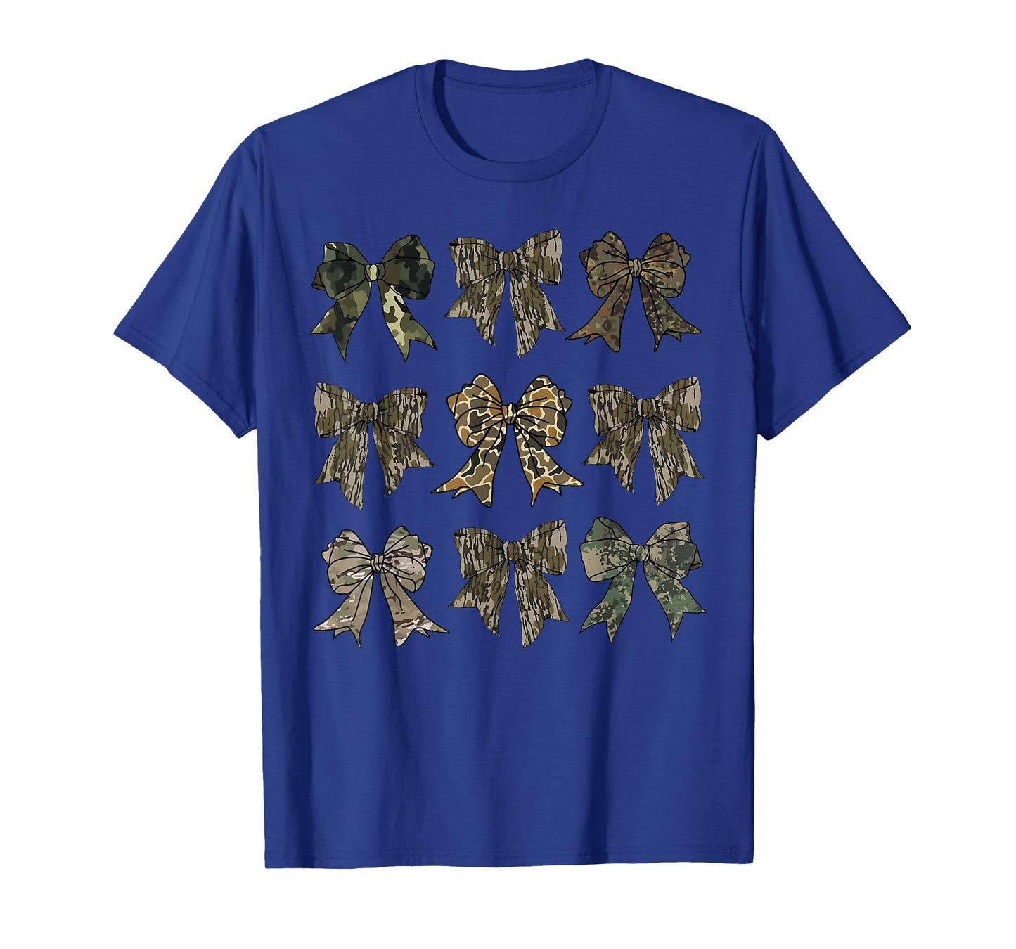 Camouflage Old Camo Bow Camo Coquette Bow Hunting Women Girl T-Shirt