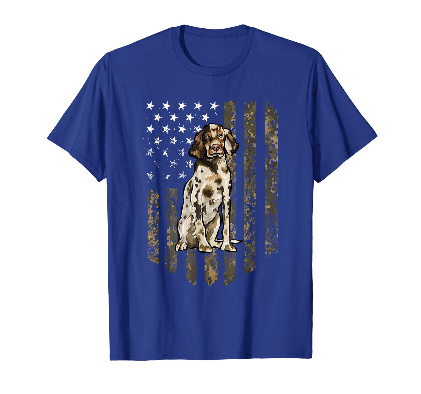 Camo American Flag English Setter 4th Of July USA T-Shirt