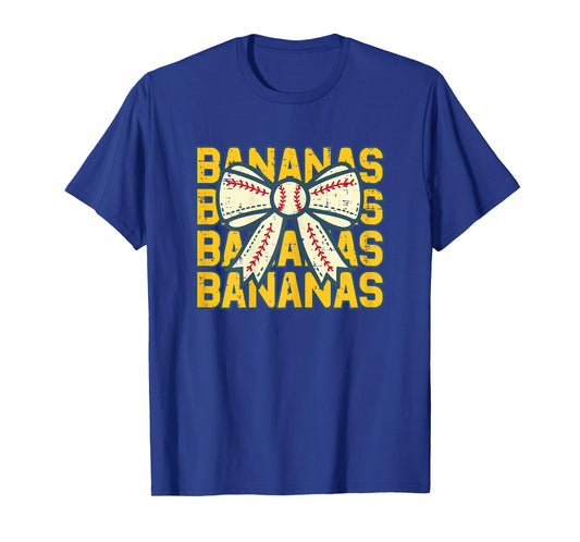 Banana Bow Ribbon Fruit Women Girls Kids T-Shirt