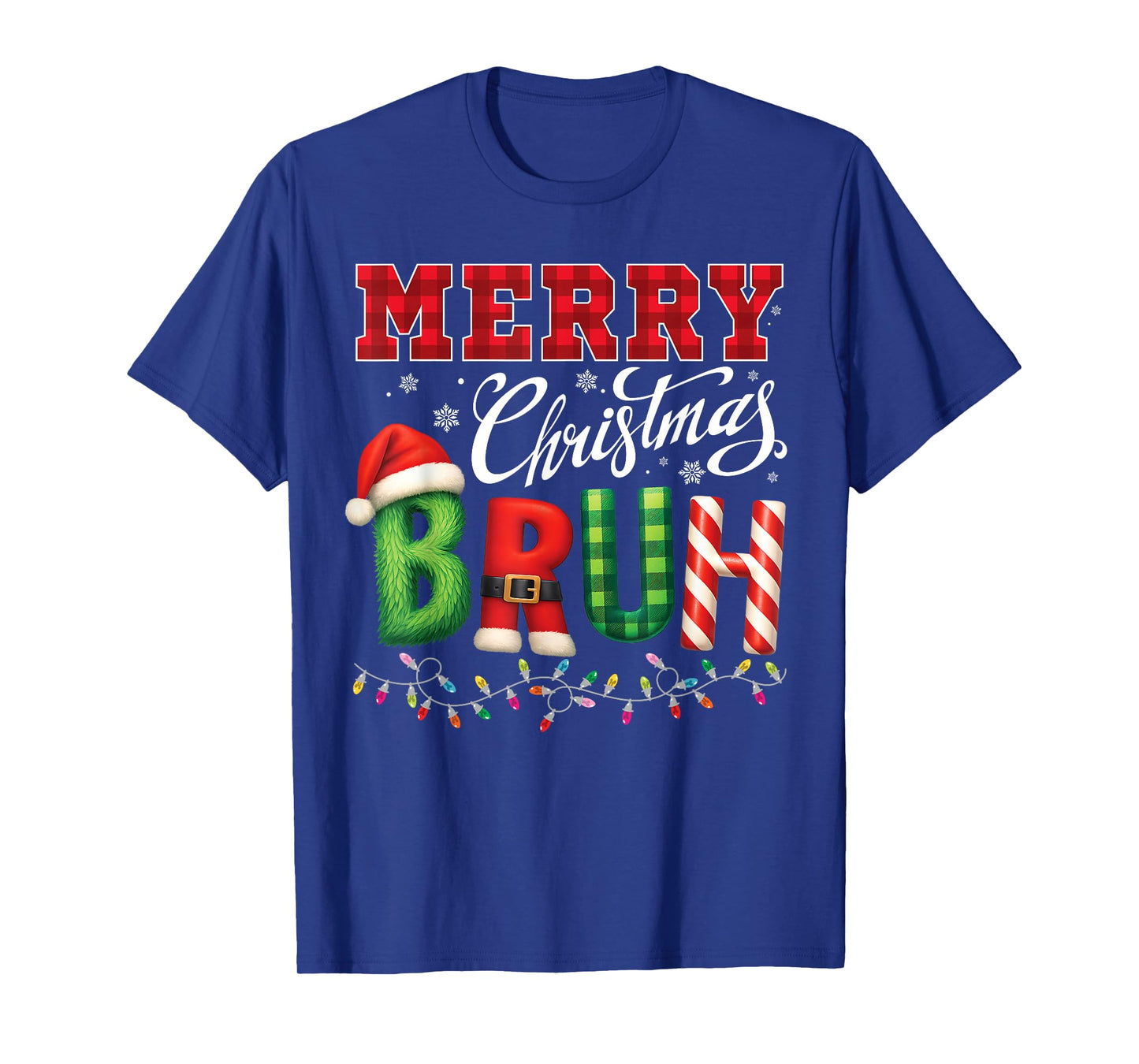 Merry Christmas Bruh Women Men Kids Bruh Funny Family T-Shirt
