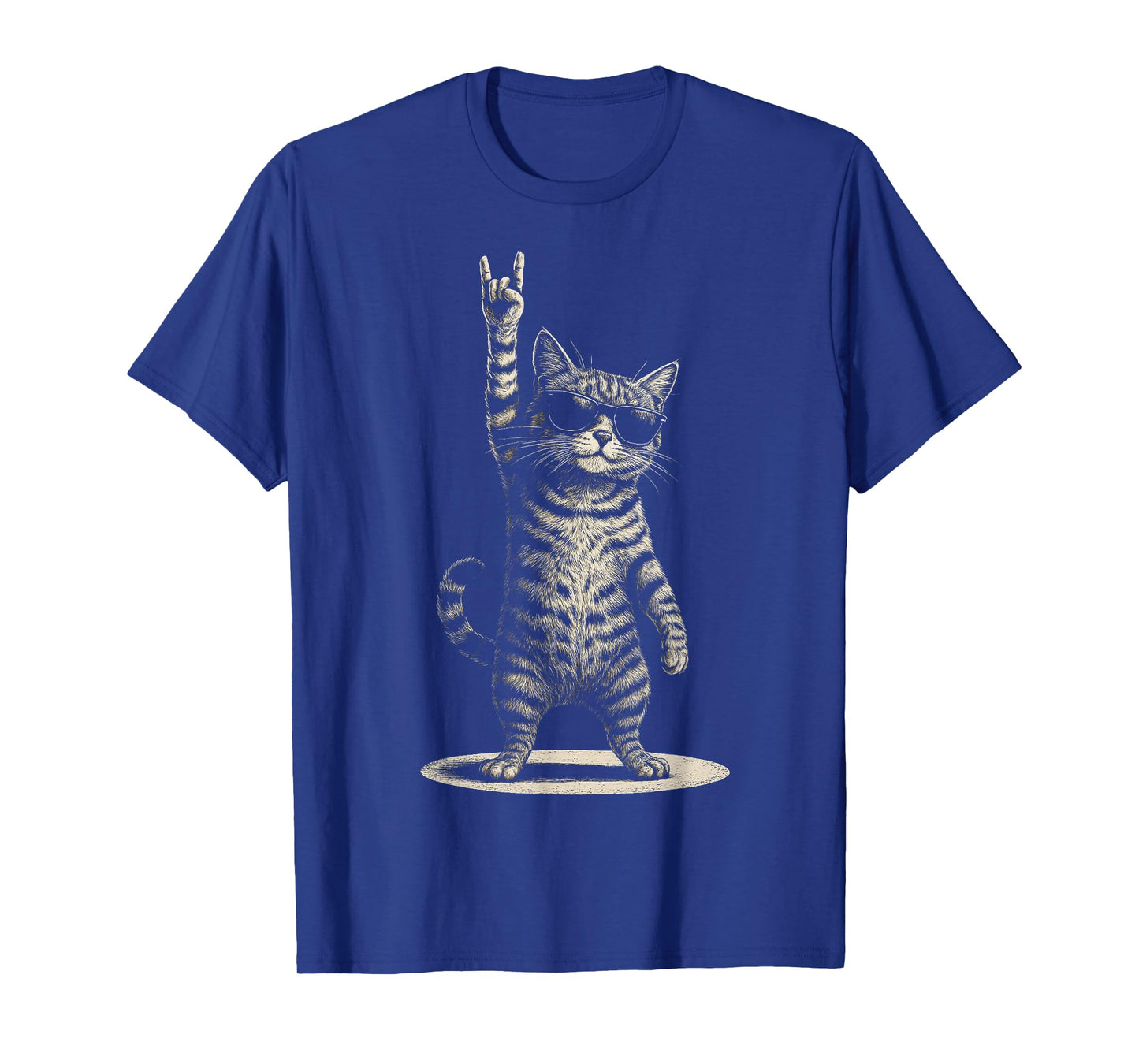 Retro Cat Rock and Roll Kitty Rocking Music Cat Lovers T-Shirt
