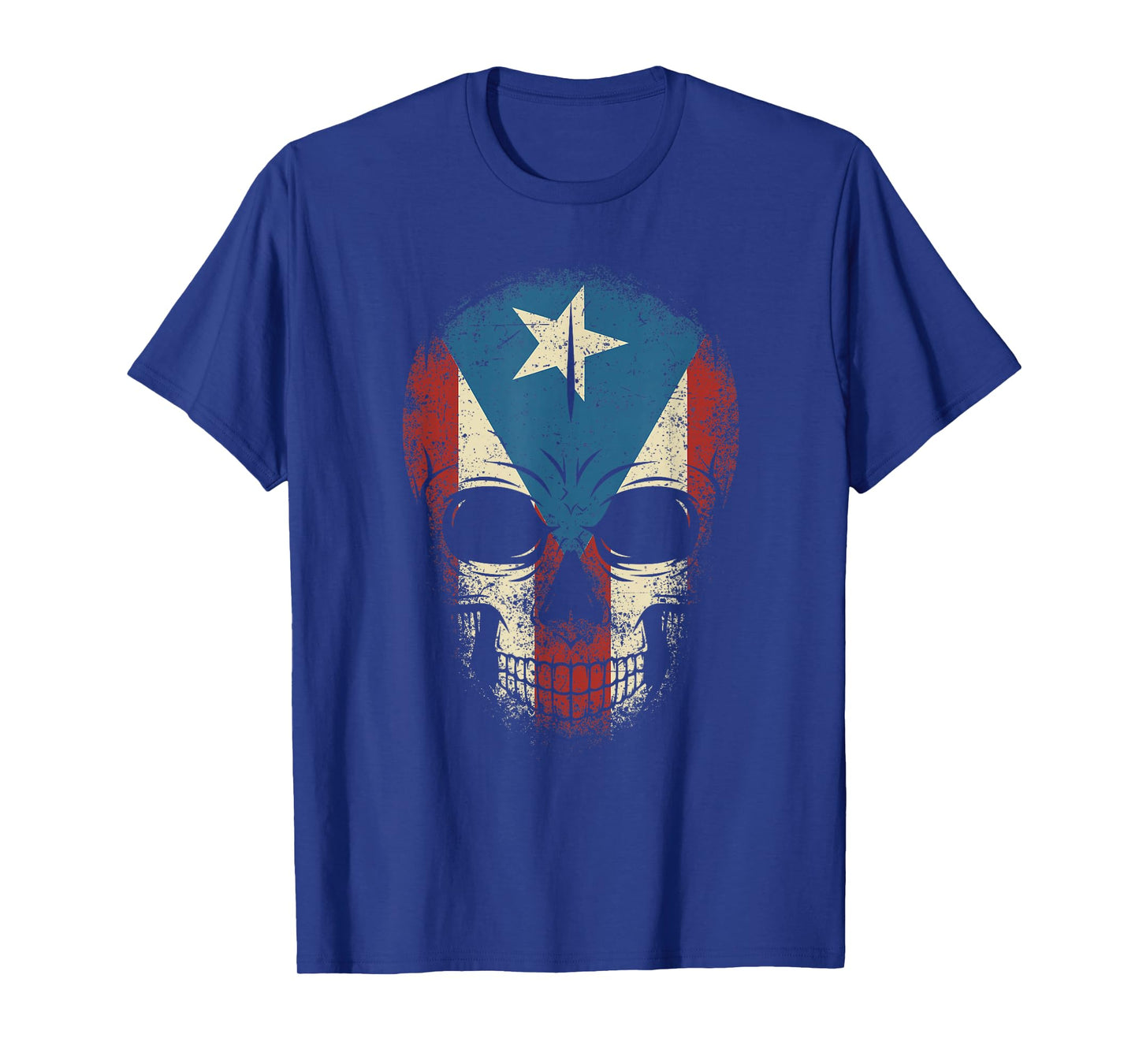 Puerto Rico Skull Shirt Men Boy Papi Pride Puerto Rican Flag T-Shirt