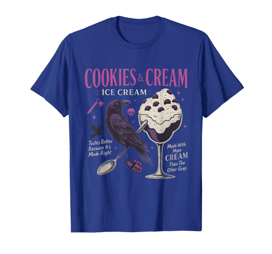 Cookie & Cream Icecream Butcher Blackbird Funny Quote T-Shirt