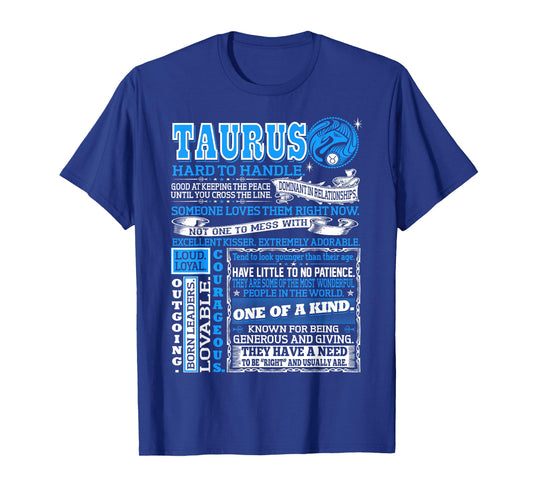 Taurus Hard To Handle One Of A Kind Zodiac Tshirt T-Shirt