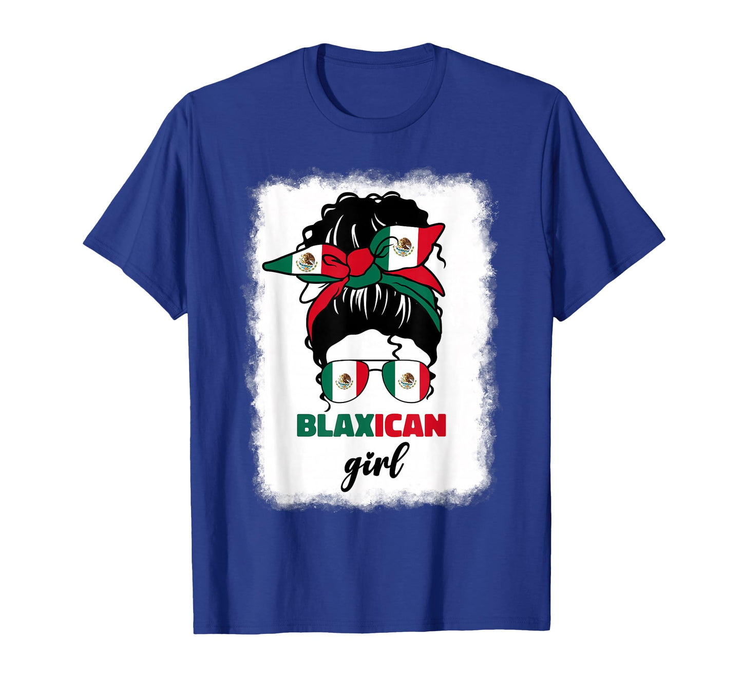 Blaxican Mexican American Black Girl Mexico Flag Chicano Fun T-Shirt