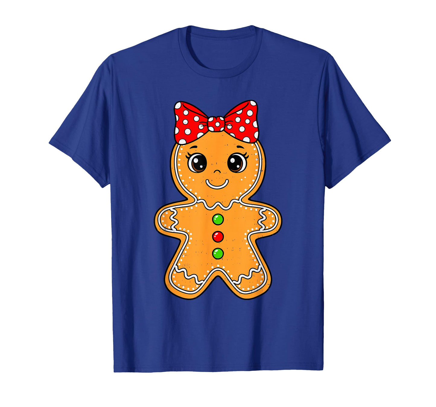 Cute Gingerbread Girl Bow Christmas Cookie Baking Holiday T-Shirt