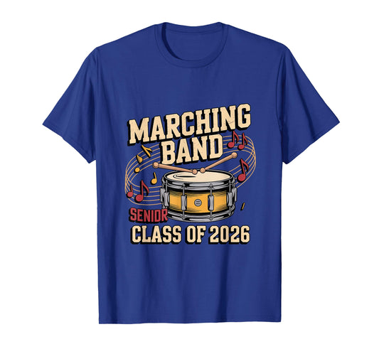 Marching Band Senior Class of 2026 Drumline T-Shirt