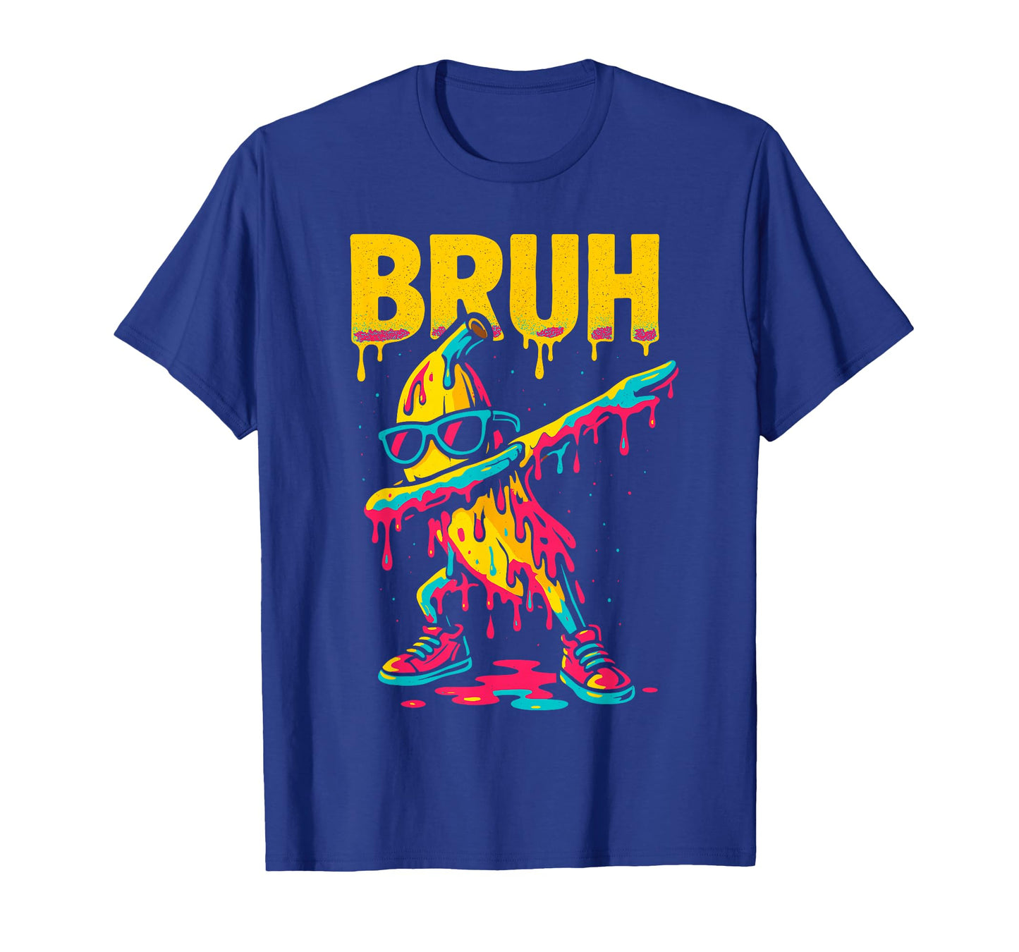 Dabbing Banana Bruh Drip Ice Cream Banana Youth Boys Kids T-Shirt