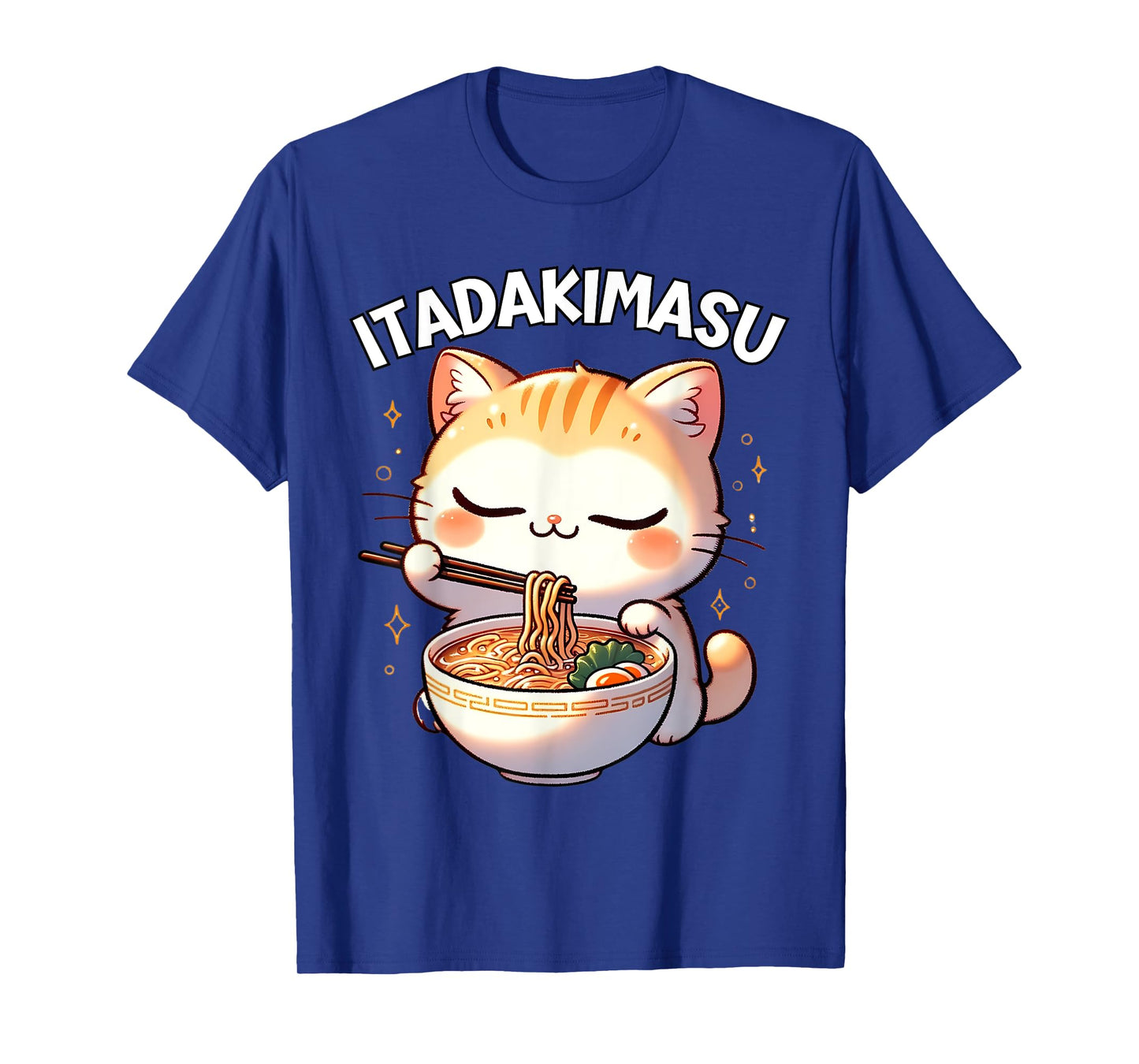 Ramen Cat Kawaii Anime Cat Ramen Lover Itadakimasu T-Shirt