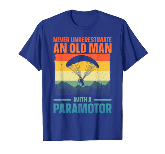 Cool Paramotor Art For Men Grandpa Paragliding Paramotoring T-Shirt