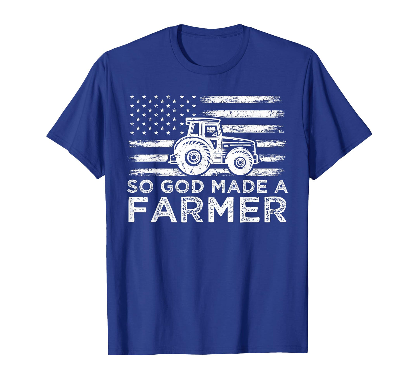 American Flag So God Made A Farmer 4th Of July T-Shirt