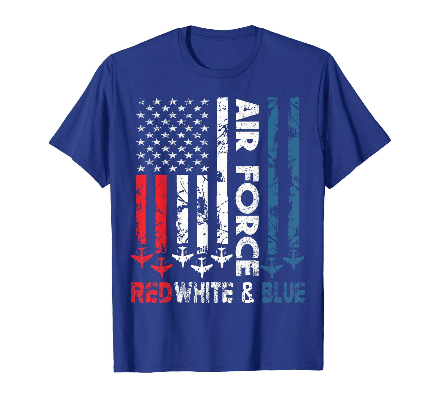 Air Force Red White and Blue 4th of July Vintage USA Flag T-Shirt
